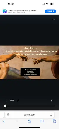 Gery Burlet Kinesitherapeute Spécialisé en Rééducation de la Main et du Membre Supérieur