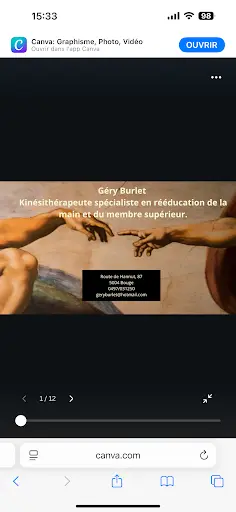 Gery Burlet Kinesitherapeute Spécialisé en Rééducation de la Main et du Membre Supérieur