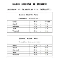 Dr Maison Médicale de Bressoux ( l'Inscription Est Obligatoire Pour Bénéficier des Soins ) : Dr Massoz Pierre & Dr Rouini Noura