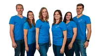 Het Kinecentrum Bij Jens d'Hoine, Nele de Smedt, Amber Teugels, Silke Helon, Jelle Van Haute en Alison Blocry