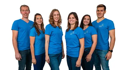 Het Kinecentrum Bij Jens d'Hoine, Nele de Smedt, Amber Teugels, Silke Helon, Jelle Van Haute en Alison Blocry