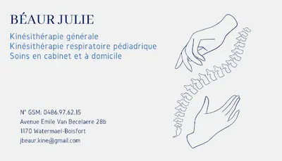Kinésithérapeute Julie Béaur - Cabinet Bordi