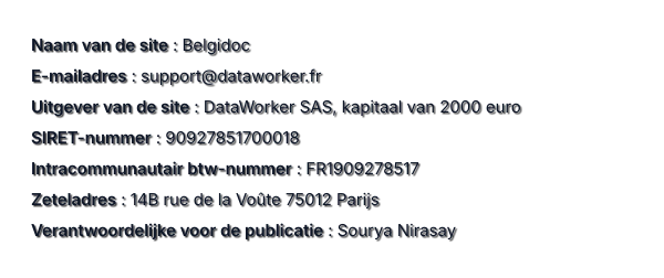 Wettelijke informatie