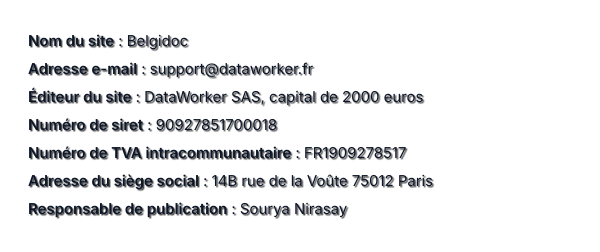 Informations légales